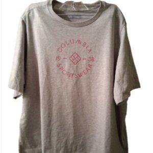 Columbia Sportswear Womens Size XL Gray Short Sleeve Cropped Stretch T-Shirt